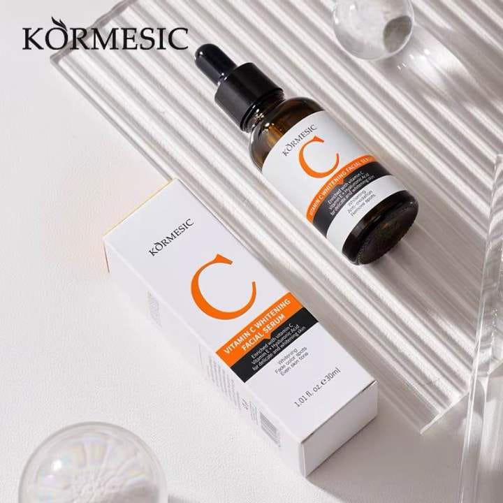 Kormesic Vitamin C Whitening Facial Serum with Hyaluronic Acid & Vitamin E .
