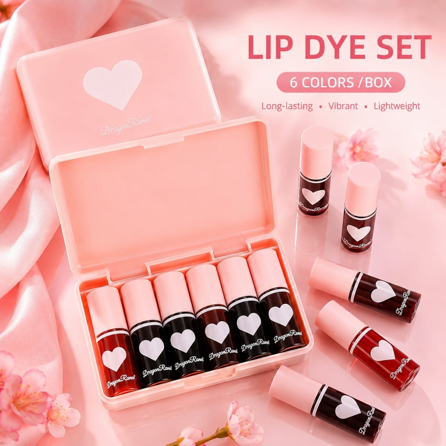 Dragon Ranee 6Pcs Matte Lipgloss Set.