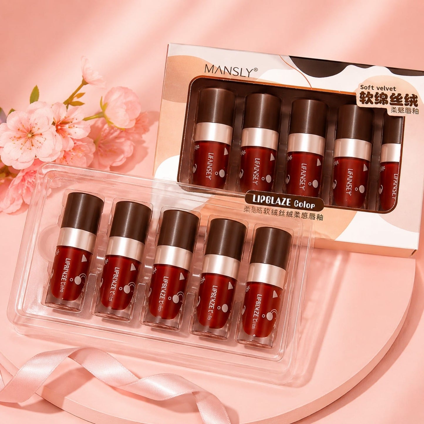 MANSLY Soft Velvet Lip Glaze Set.
