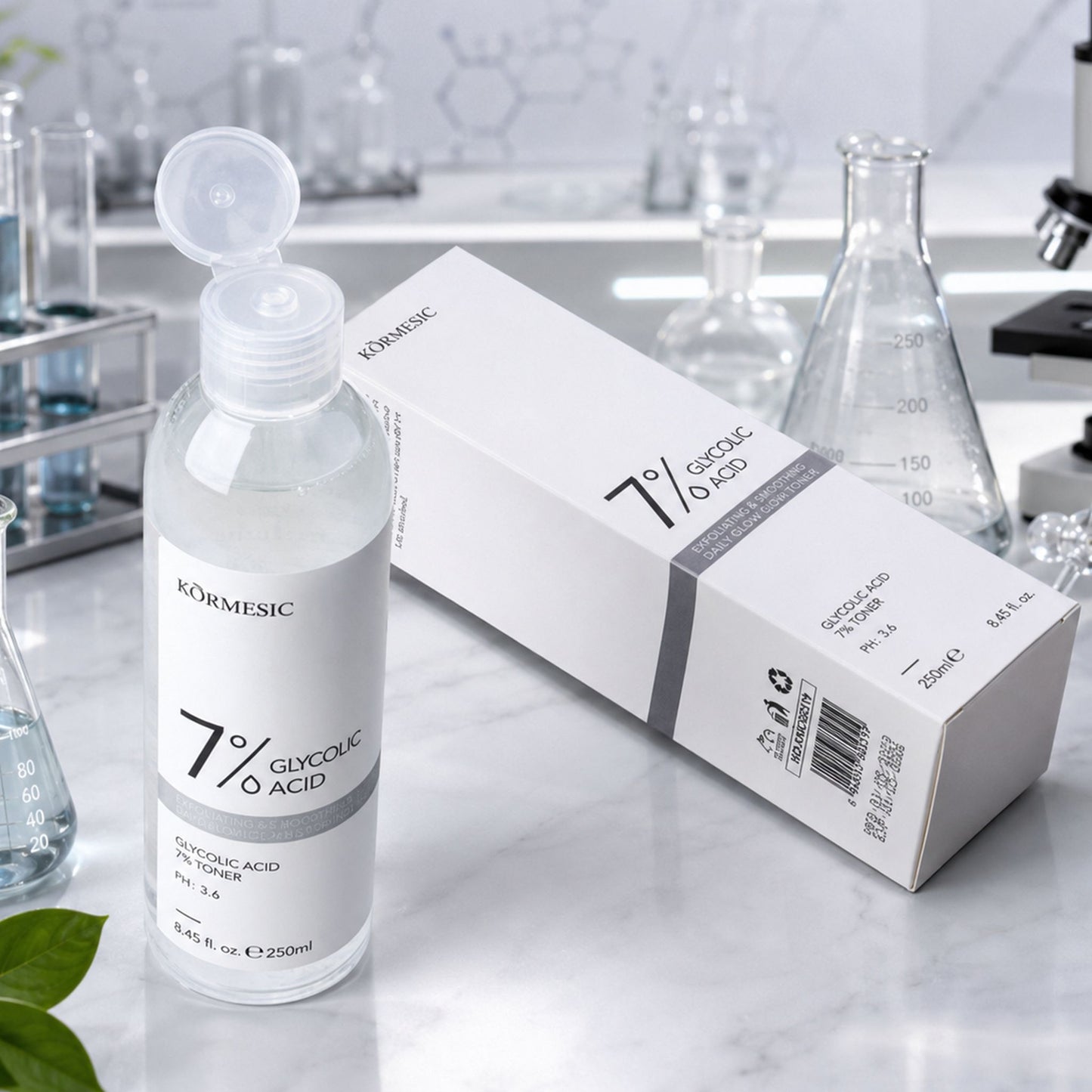 KORMESIC 7% Glycolic Acid Toner – Exfoliating Toner for Smooth, Clear & Radiant Skin.