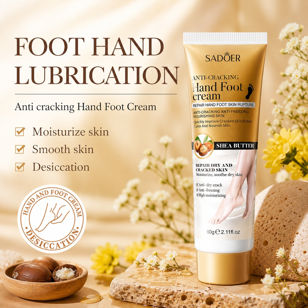 Sadoer Hand Foot Cream Shea Butter.