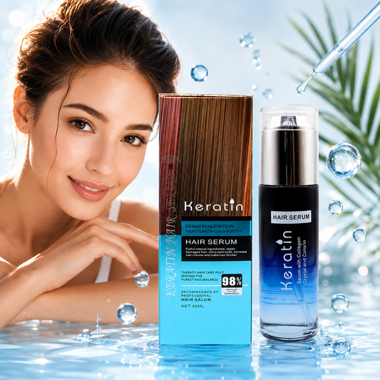 Keratin Hair Serum for Smooth, Frizzy & Damaged Hair.