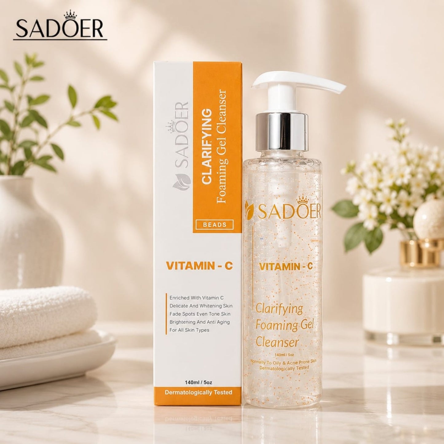 SADOER Clarifying Foaming Gel Cleanser and  Deep Cleansing Facial Wash.