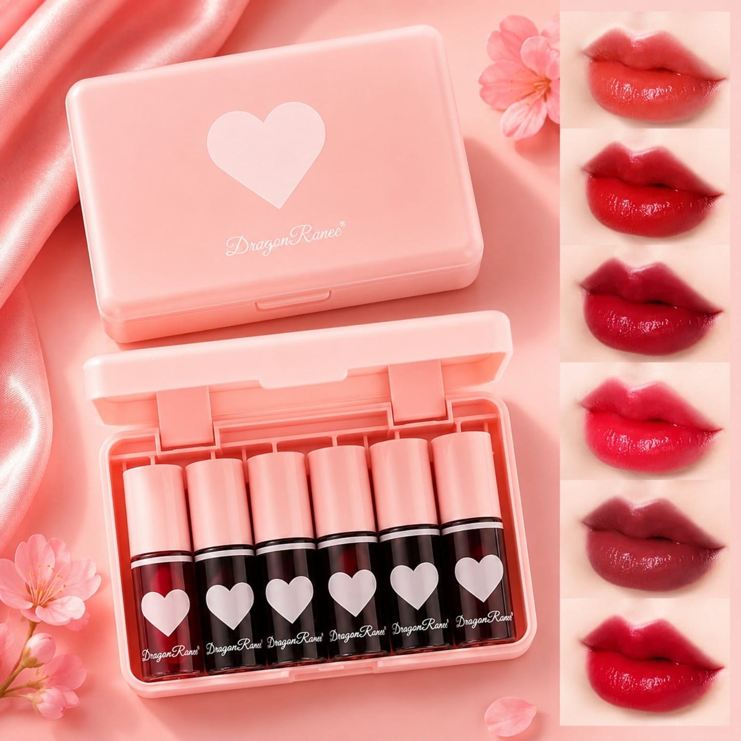 Dragon Ranee 6Pcs Matte Lipgloss Set.