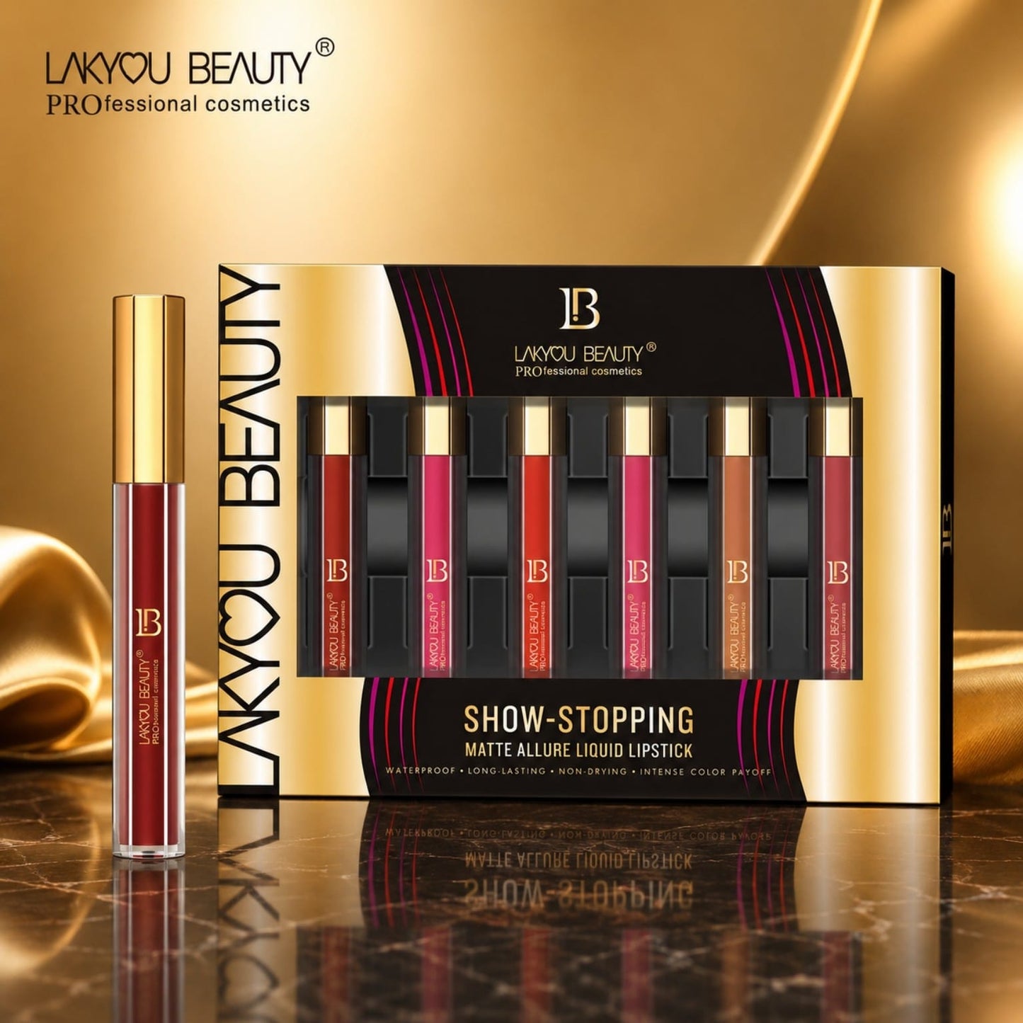 LAKYOU Beauty Show-Stopping Matte Liquid Lipgloss Set