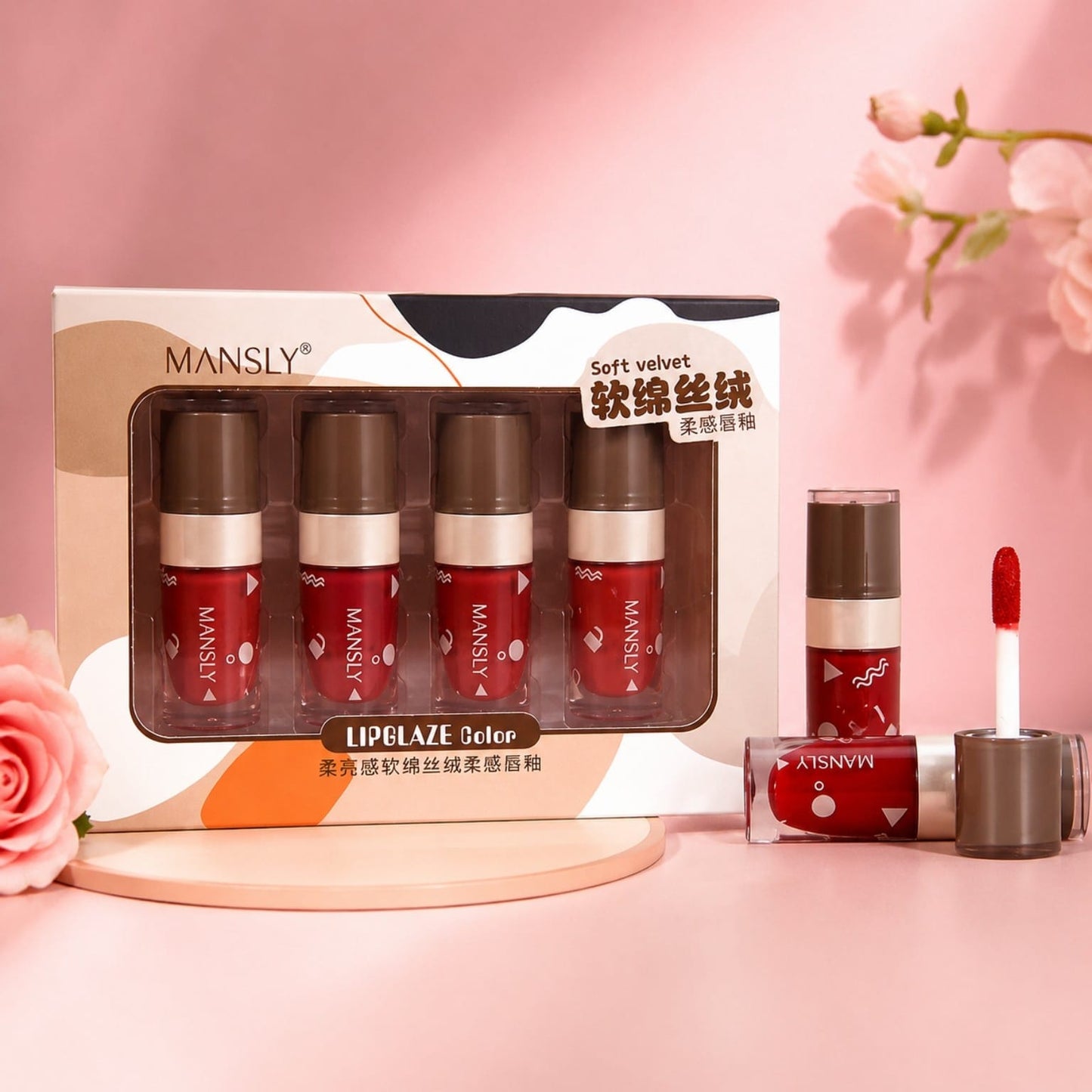 MANSLY Soft Velvet Lip Glaze Set.