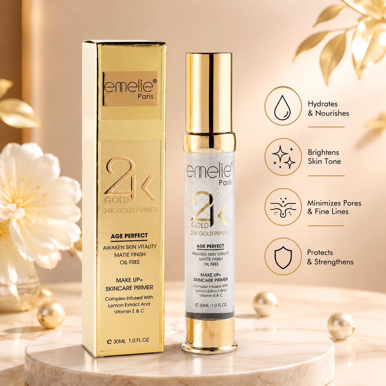 Emelie Paris 24K Gold Primer.
