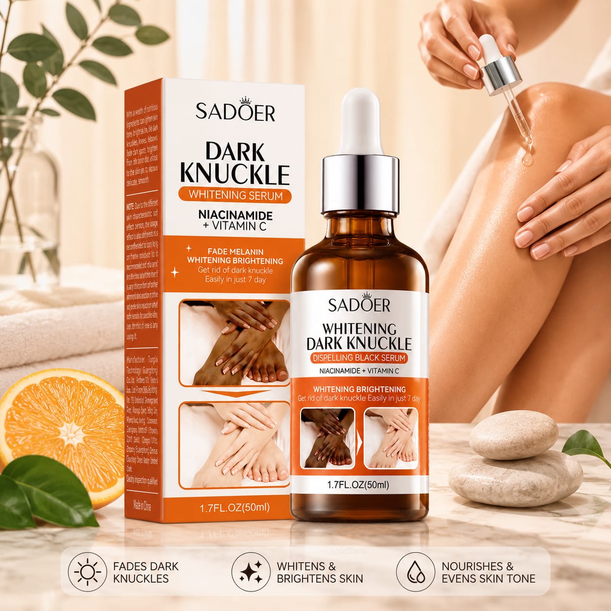 Sadoer Dark Knuckle Whitening Serum.