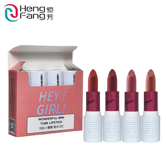 HengFang Mini Matte Lipstick Set for Women – Long Lasting Waterproof Lip Color.