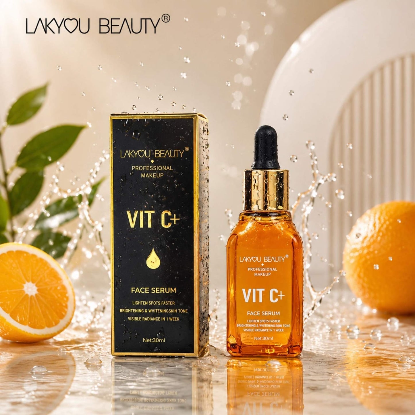 LakyouBeauty Vitamin C Face Serum – Brightening & Radiance Boosting Face Serum .