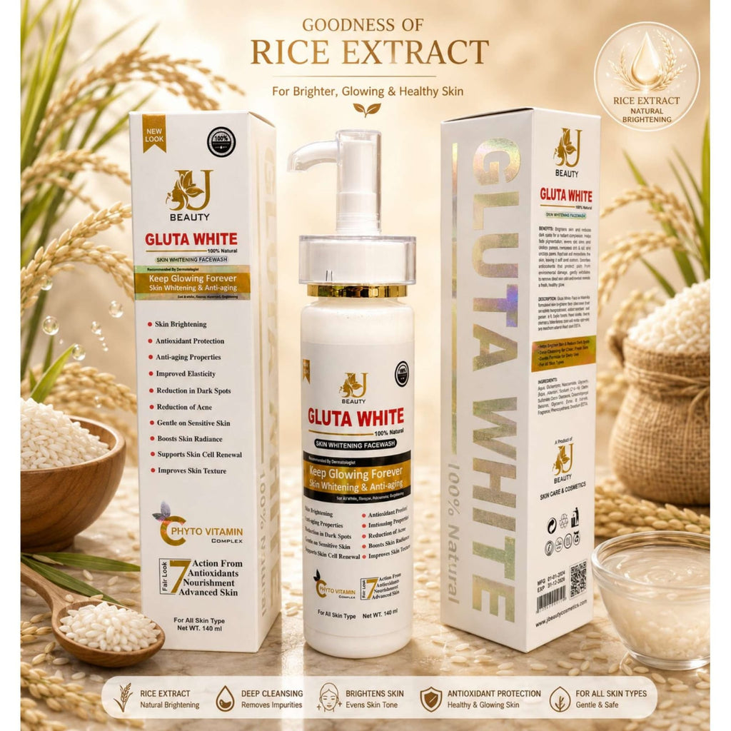 Gluta White Skin Whitening Face Wash.