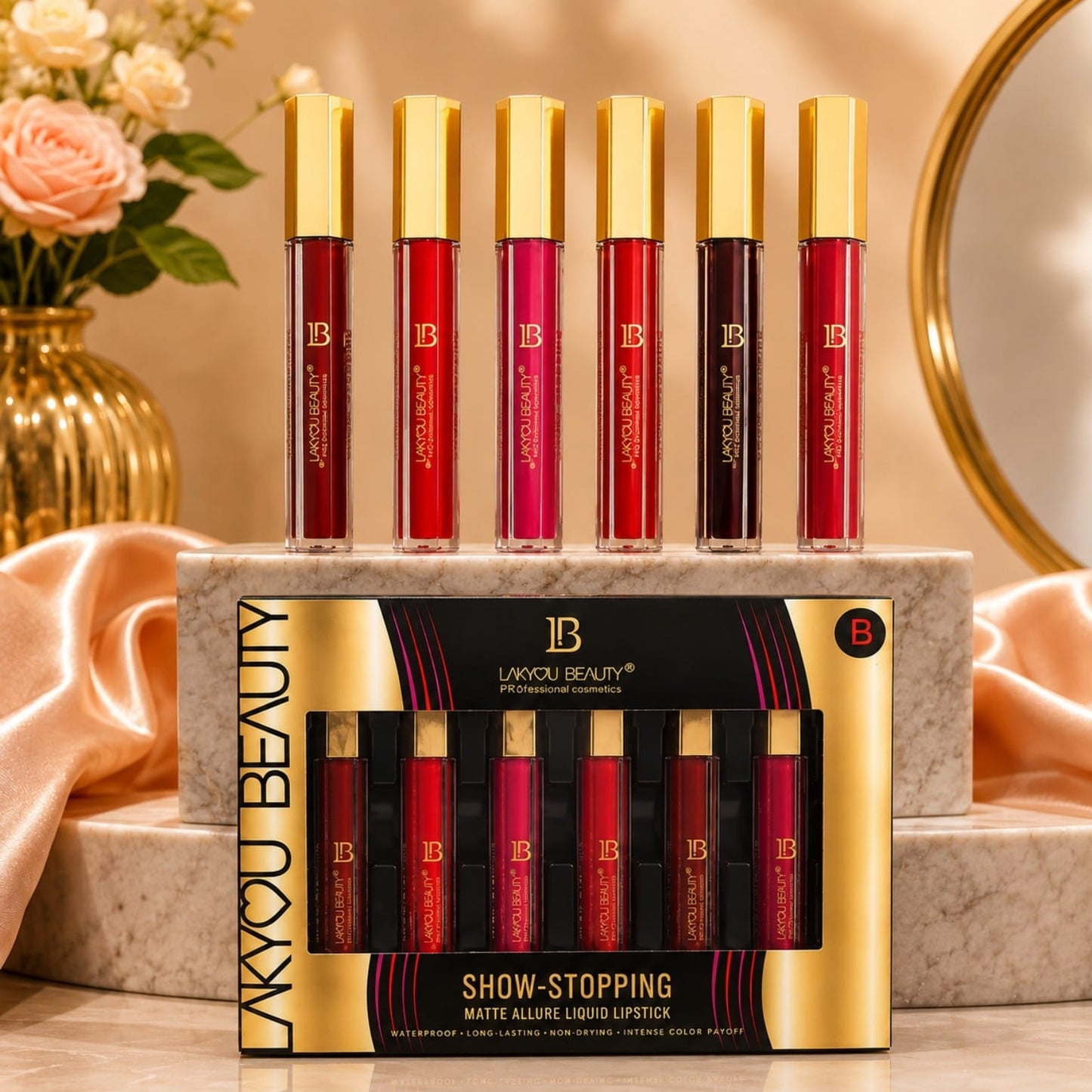 LAKYOU Beauty Show-Stopping Matte Liquid Lipgloss Set
