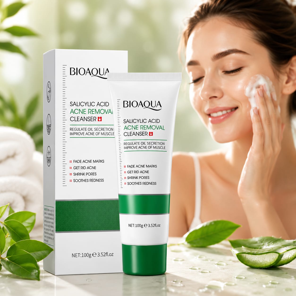 BIOAQUA Salicylic Acid Acne Cleanser.