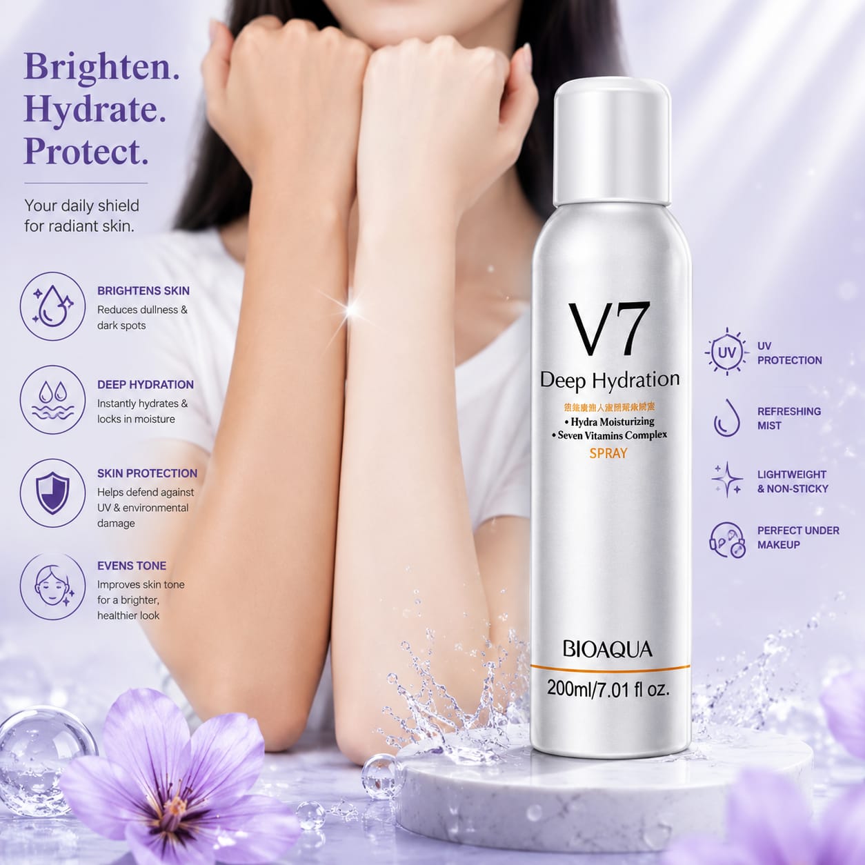 BIOAQUA V7 Deep Hydration Facial Spray.