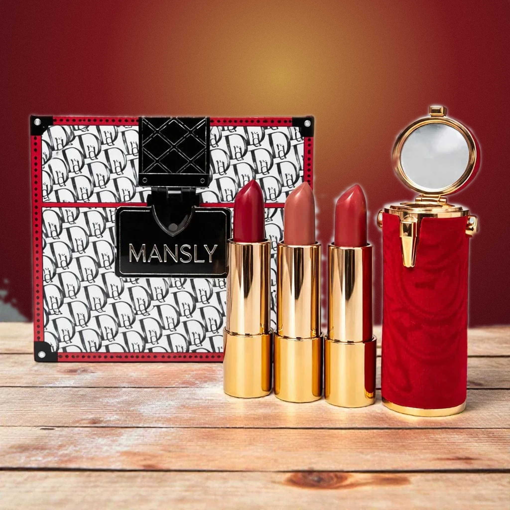 Mansly 3 Piece Lipstick Set.